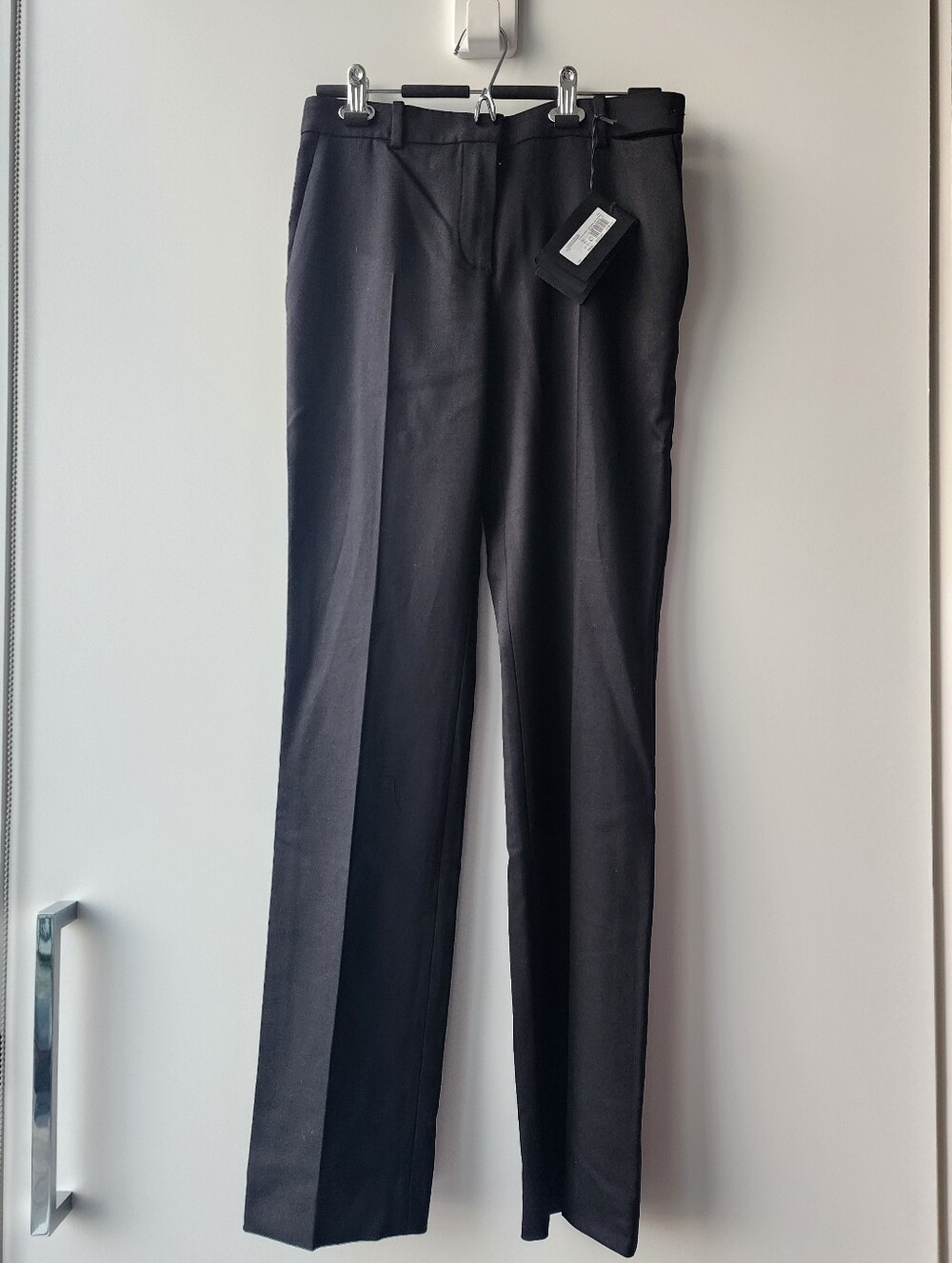 Versace Virgin Wool Side Cut Out Slim Trouser Pants